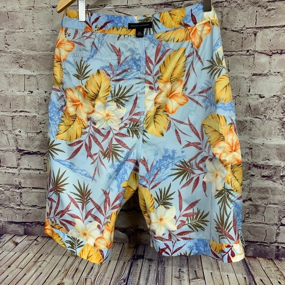 Banana Republic Blue Floral Tropical Board Swim Shorts - Picture 6 of 14
